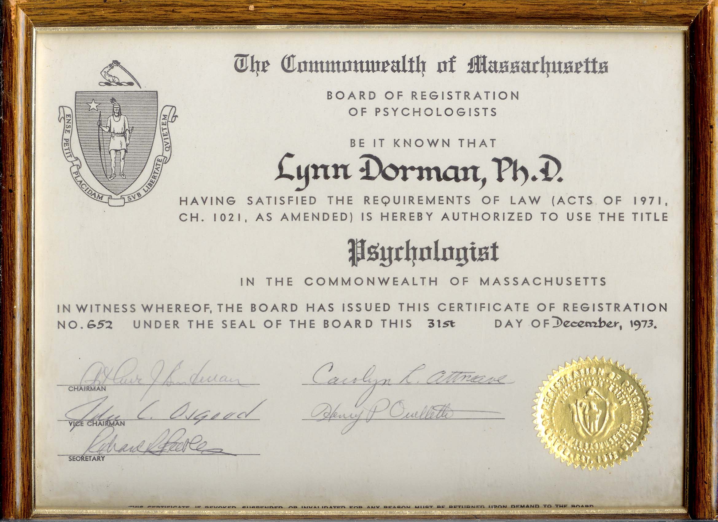Commonwealth of Massachusetts License